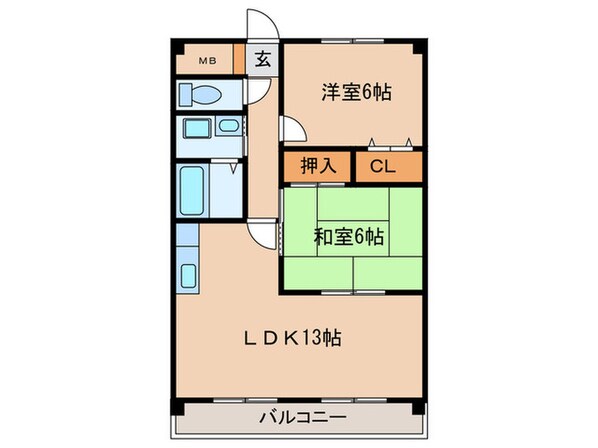 マ・メゾン小牧原　南館の物件間取画像